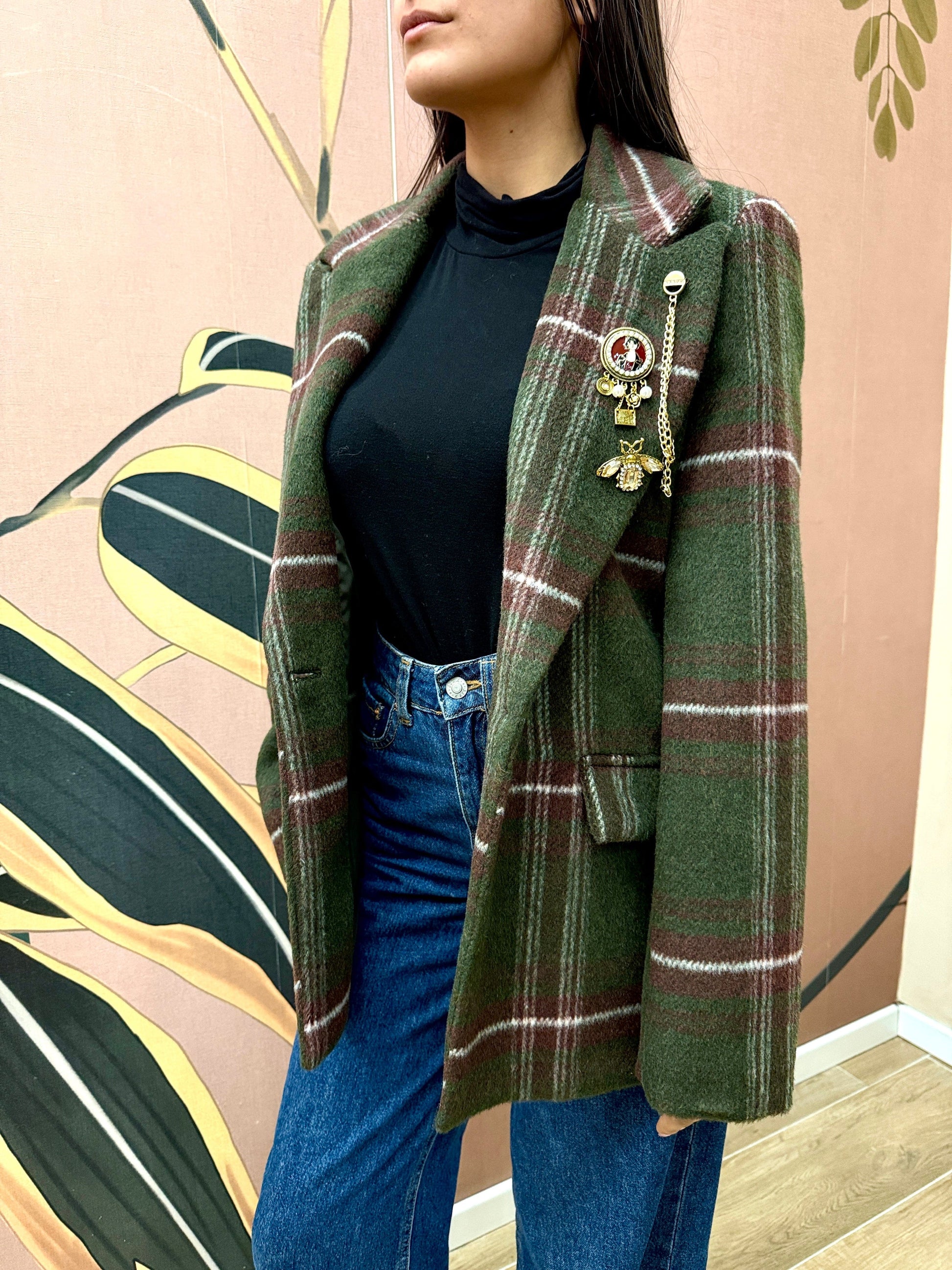 Giacca monopetto - VERDE