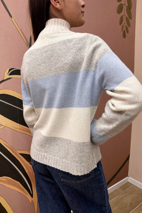 Maglia rigata m/cachemire - BURRO