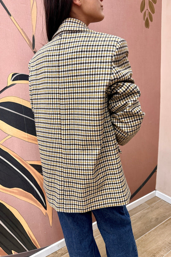 Giacca quadri - GIALLO BURRO