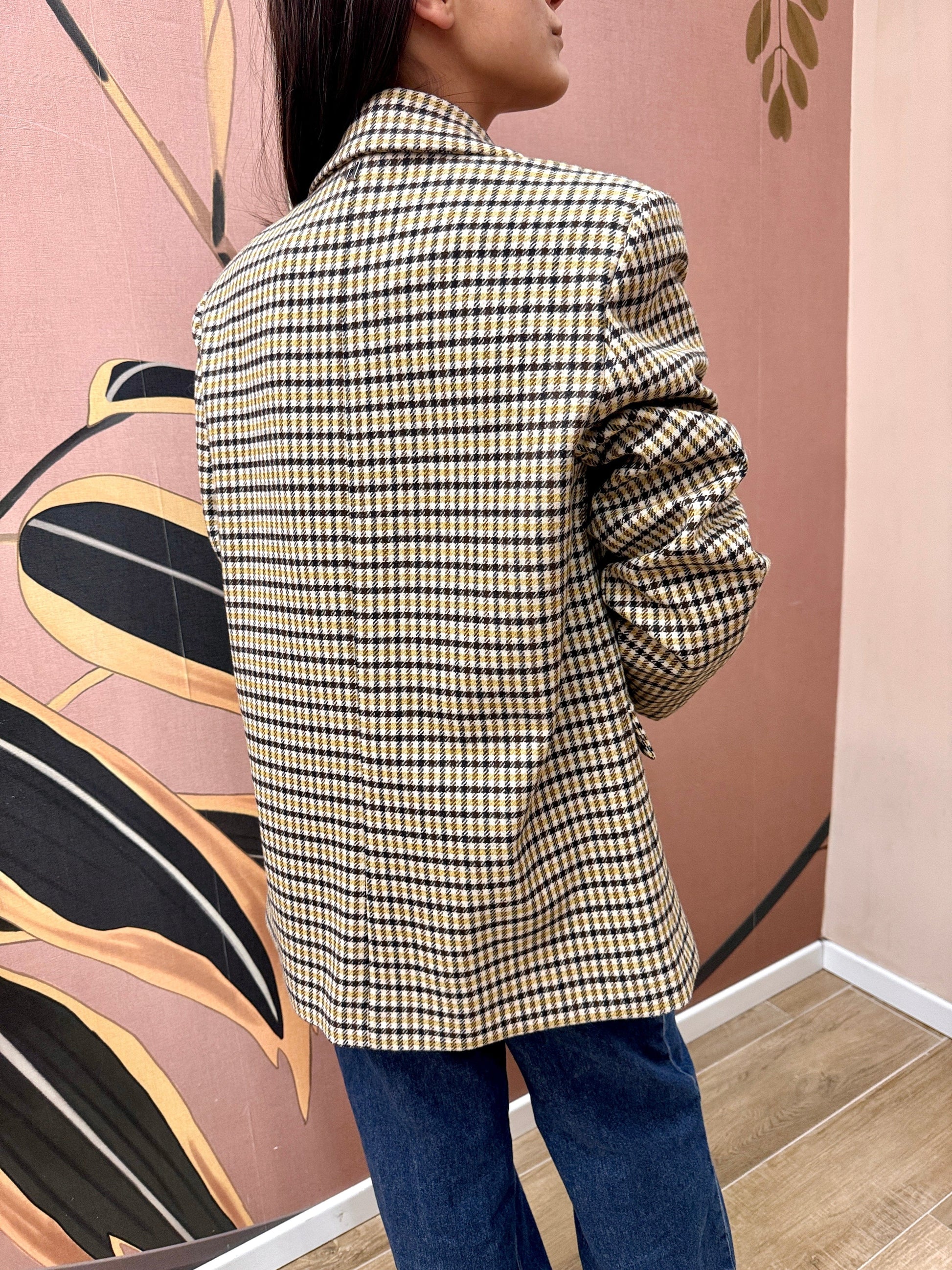 Giacca quadri - GIALLO BURRO