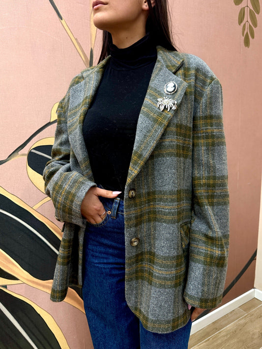 Giacca check - GRIGIO