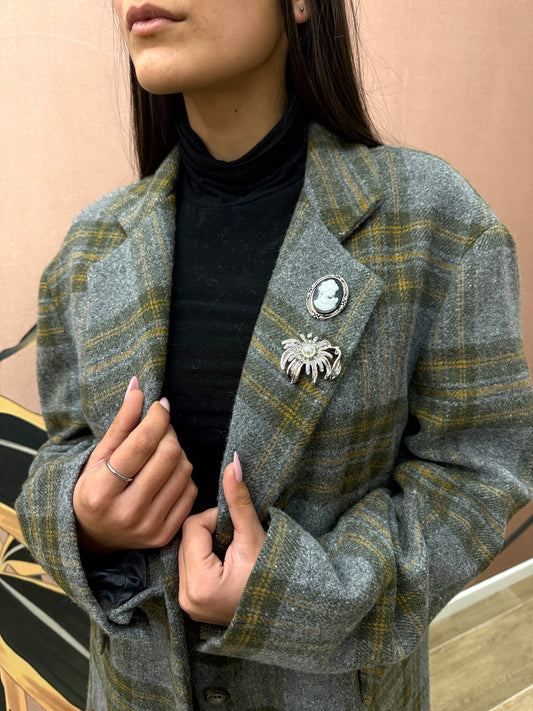 Giacca check - GRIGIO