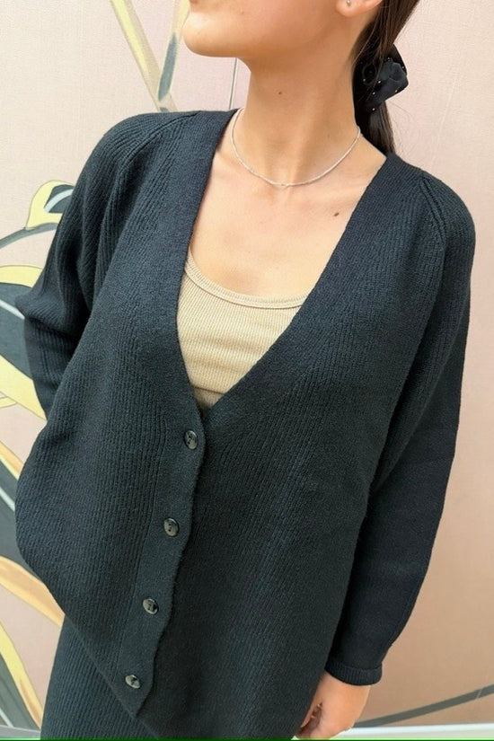 Cardigan lungo - NERO