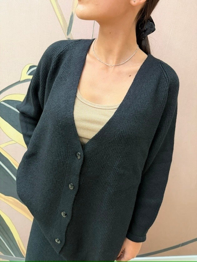 Cardigan lungo - NERO