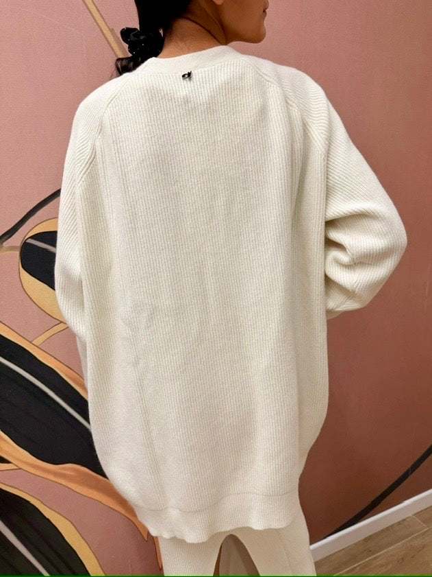 Cardigan lungo - PANNA