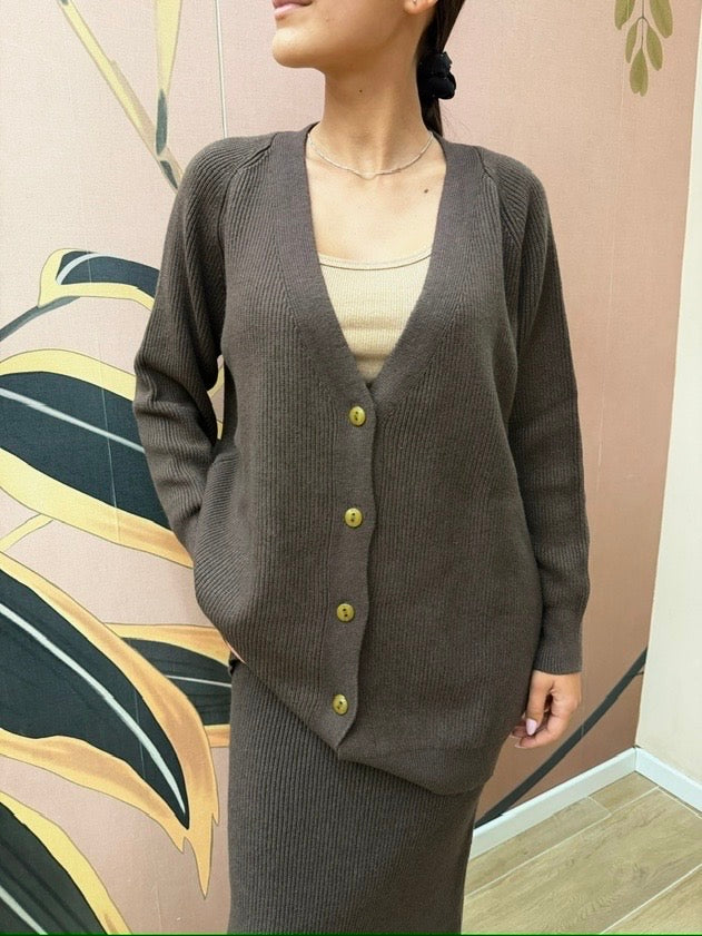 Cardigan lungo - MORO