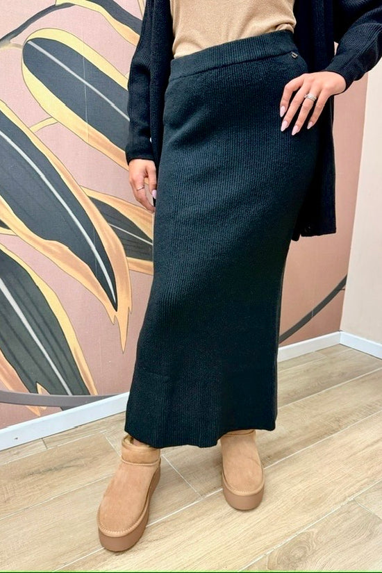 Gonna in maglia - NERO