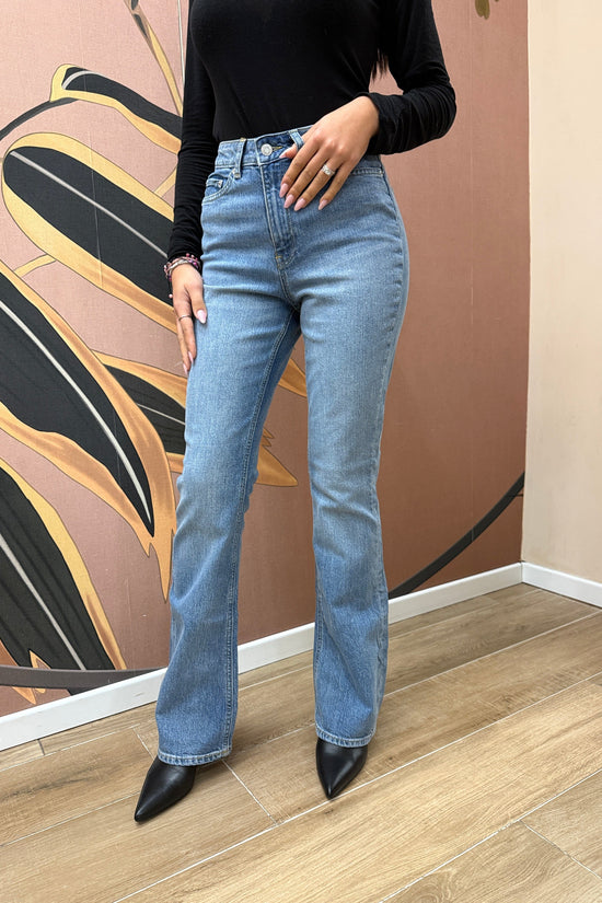 turin jeans a zampa - STONE WASH