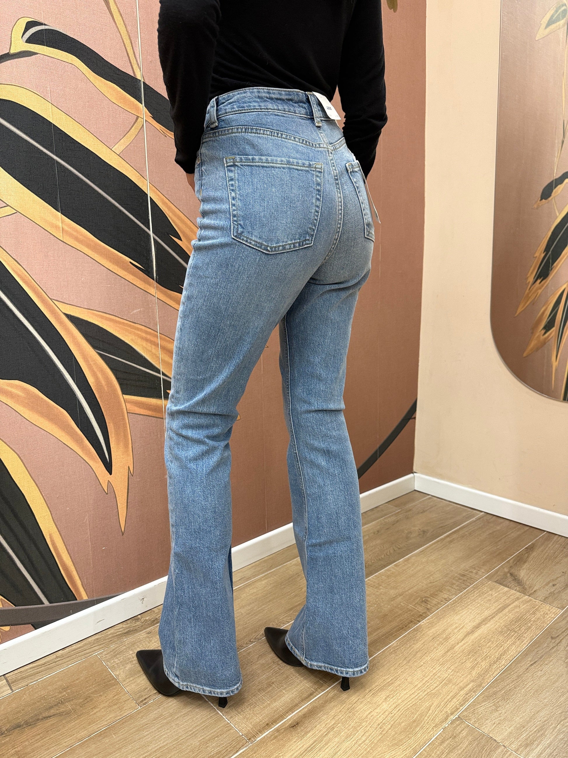 turin jeans a zampa - STONE WASH