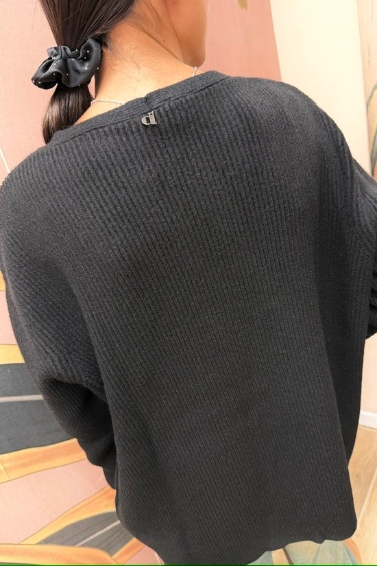 Pull scollo a V - NERO