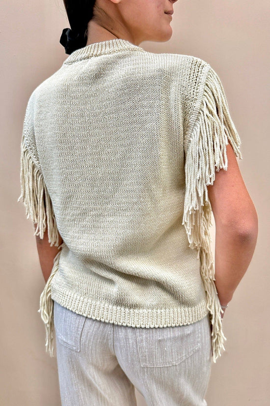 Gilet con frange - BURRO