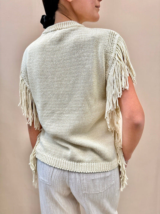 Gilet con frange - BURRO