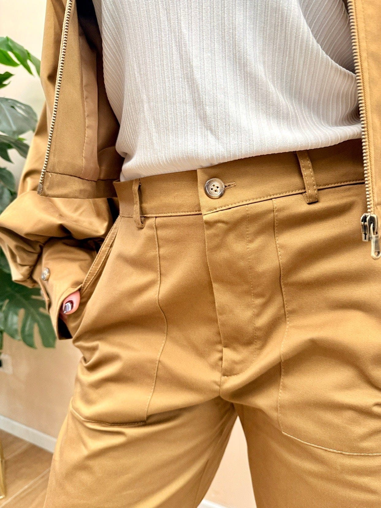 Pantalone barrel - BRUCIATO