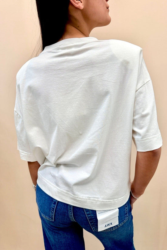 T-Shirt scatoletta con spalline - BIANCO