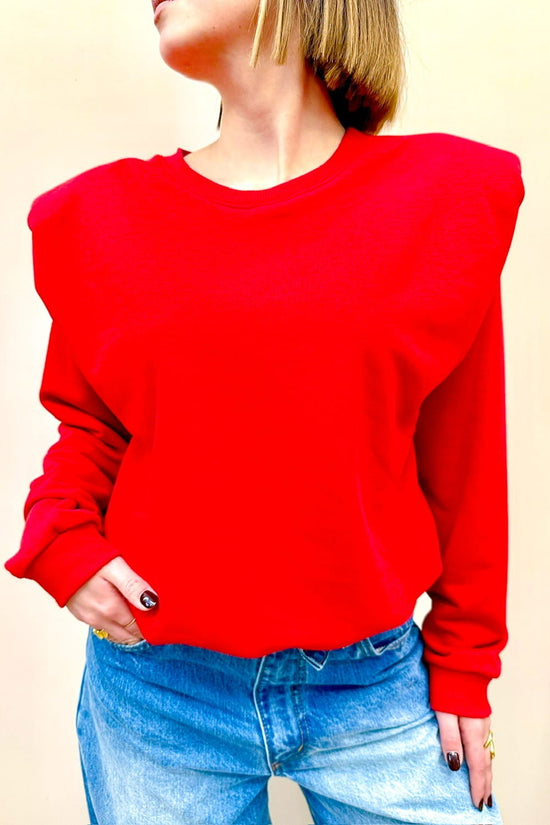 Felpa con spalline - ROSSO