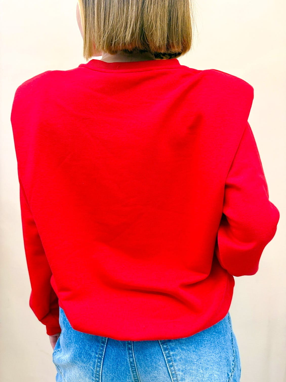 Felpa con spalline - ROSSO