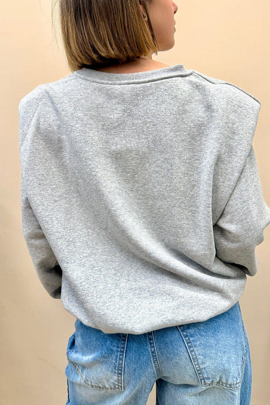 Felpa con spalline - GRIGIO