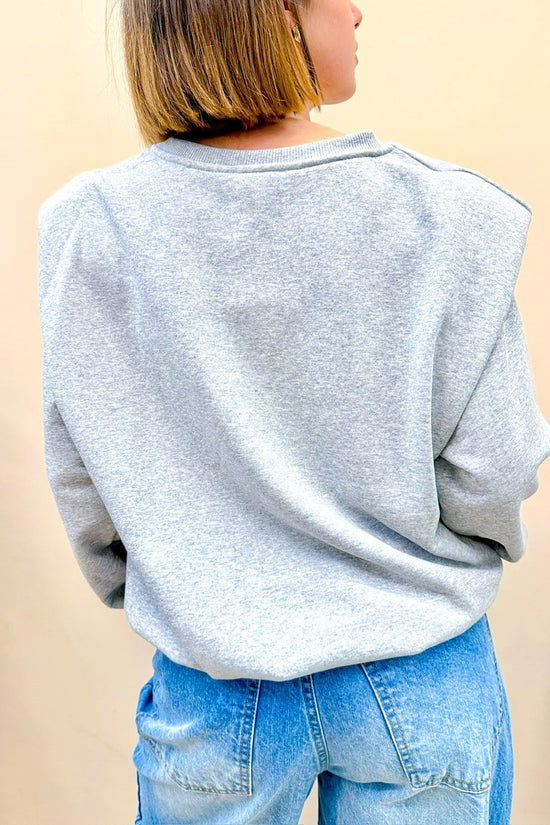 Felpa con spalline - GRIGIO