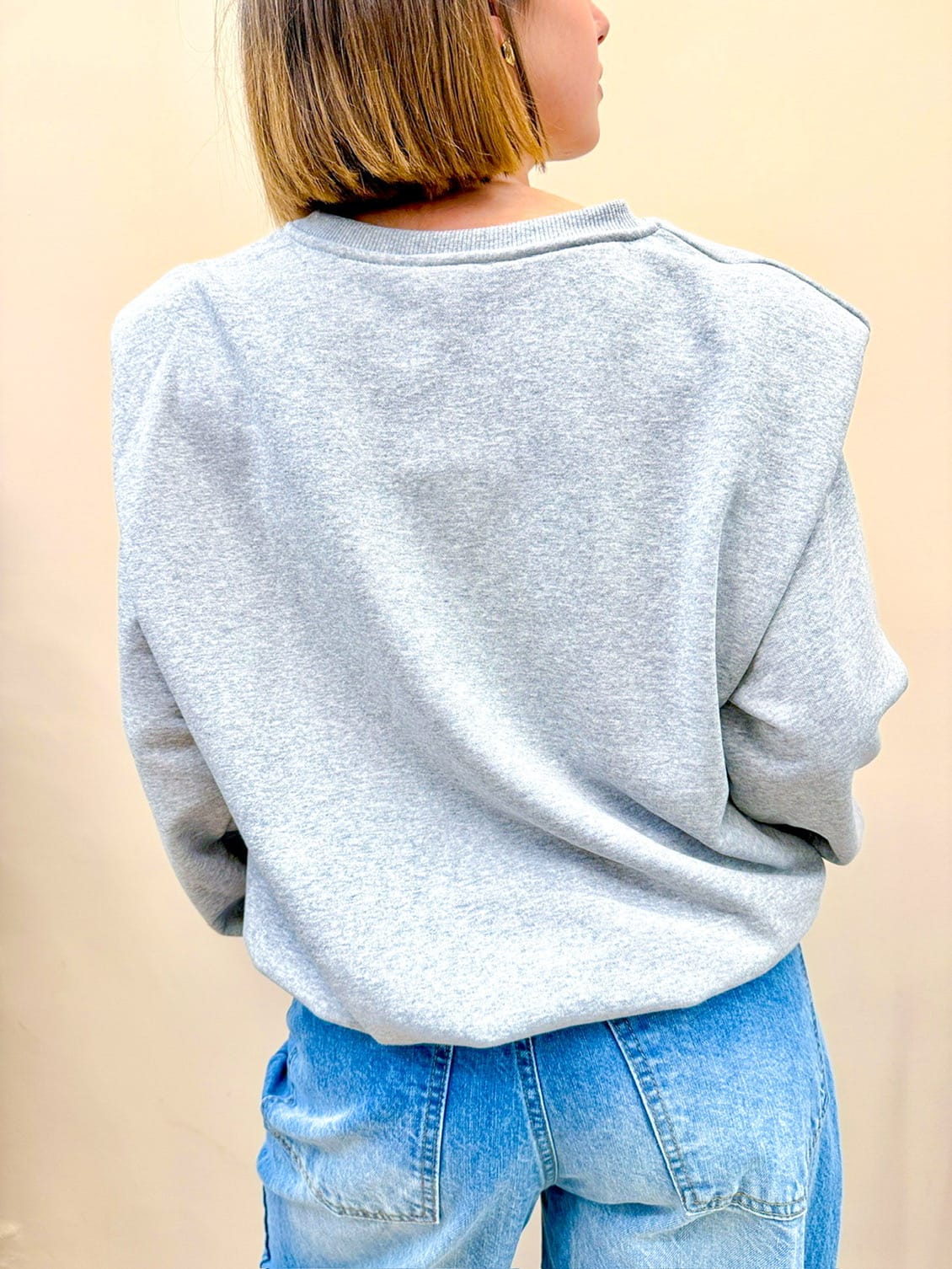 Felpa con spalline - GRIGIO