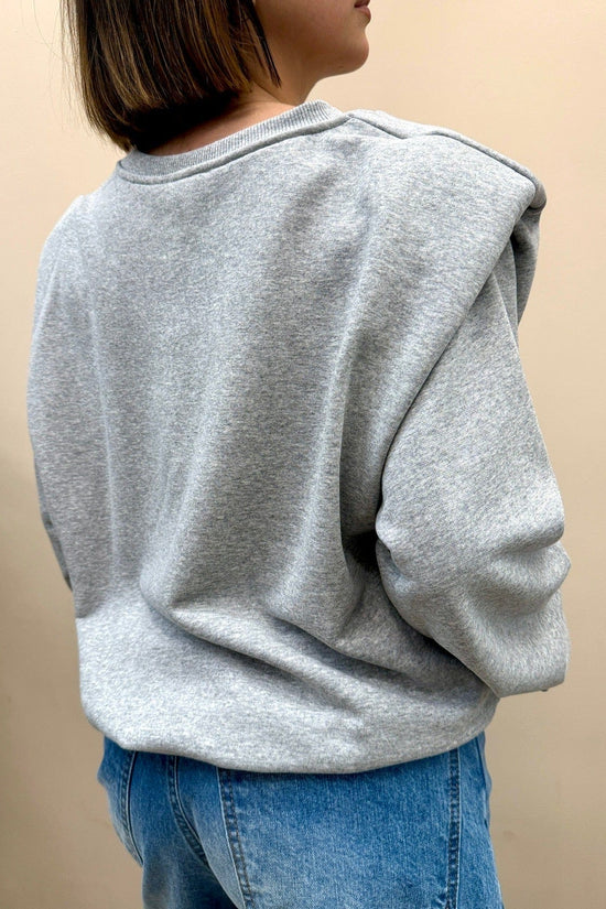 Felpa con spalline - GRIGIO