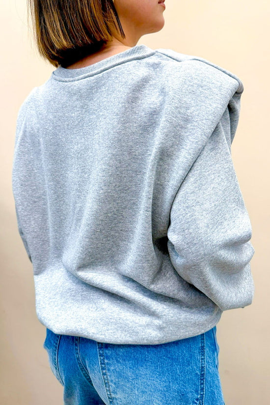 Felpa con spalline - GRIGIO