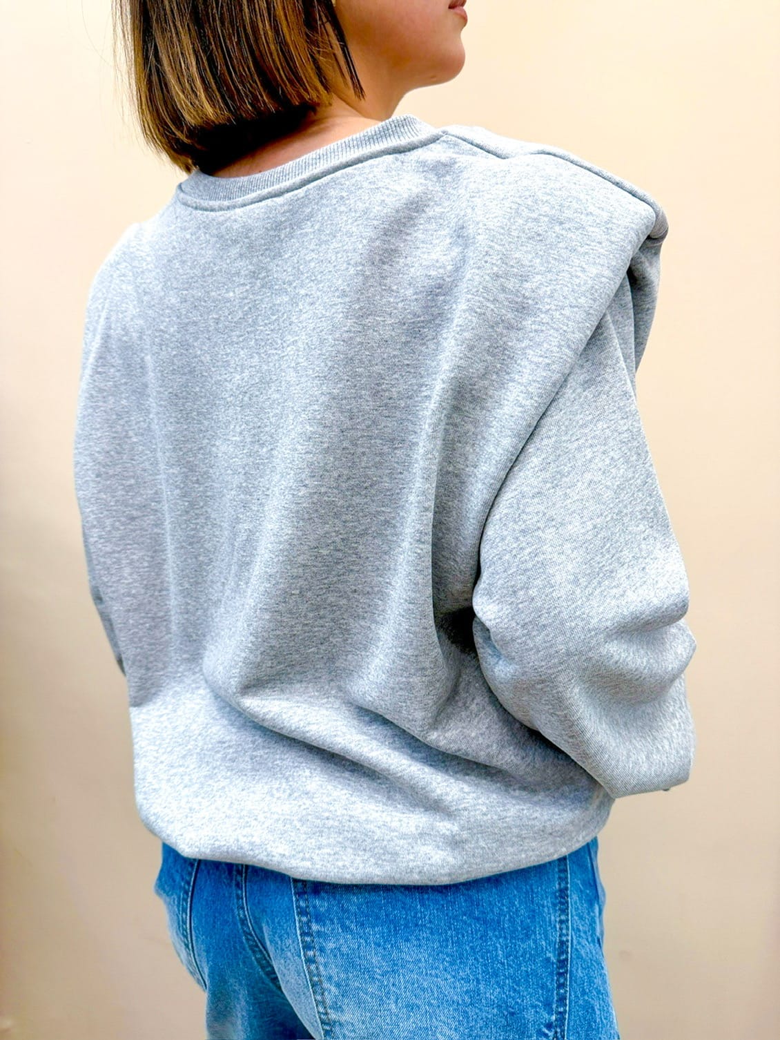 Felpa con spalline - GRIGIO