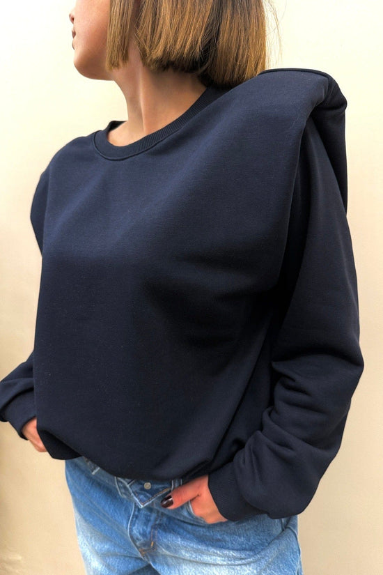 Felpa con spalline - BLU