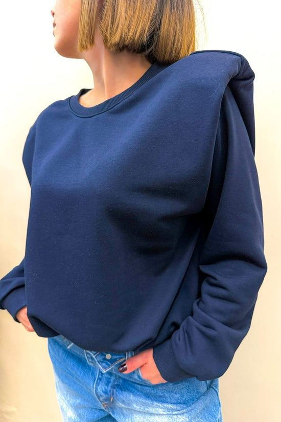 Felpa con spalline - BLU