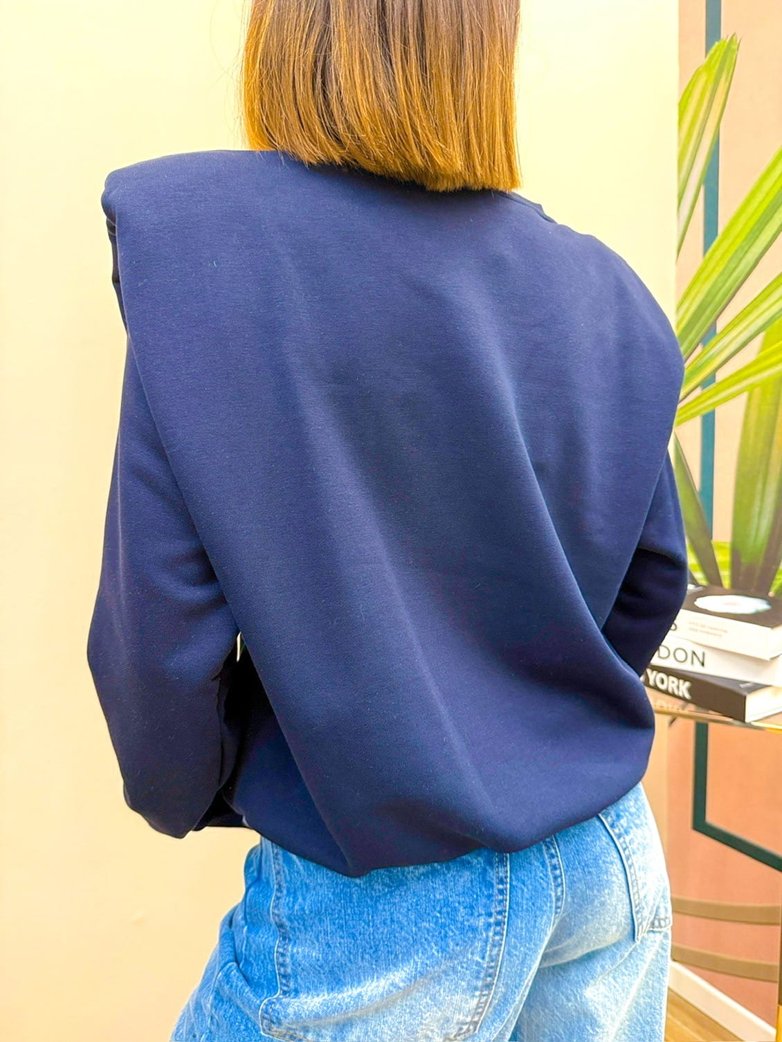 Felpa con spalline - BLU