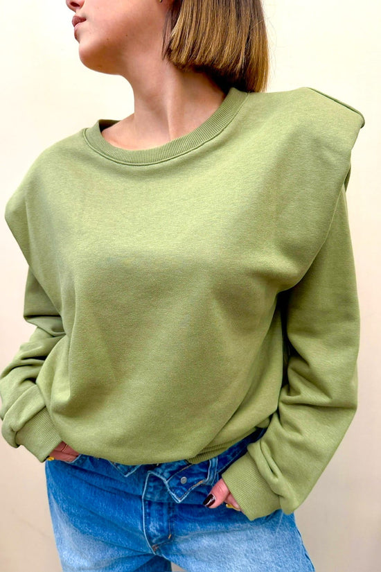 Felpa con spalline - MILITARE