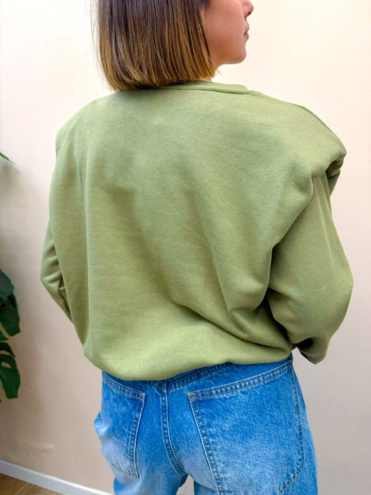 Felpa con spalline - MILITARE