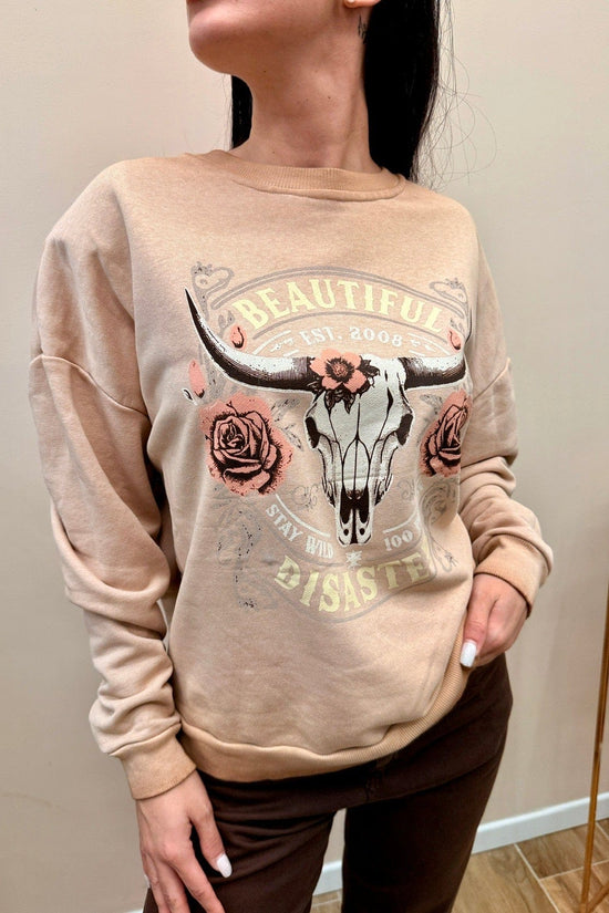 Felpa con stampa - ROSA