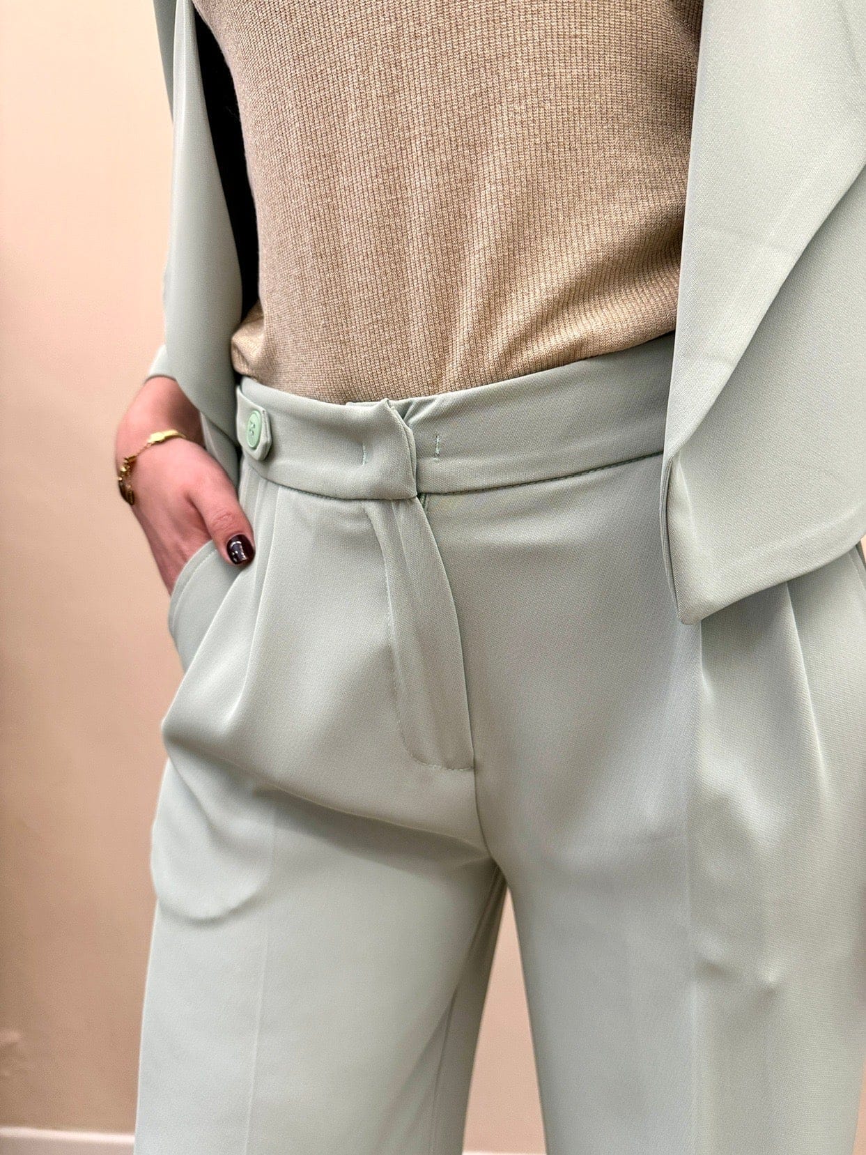 Pantalone palazzo fluido - ACQUA