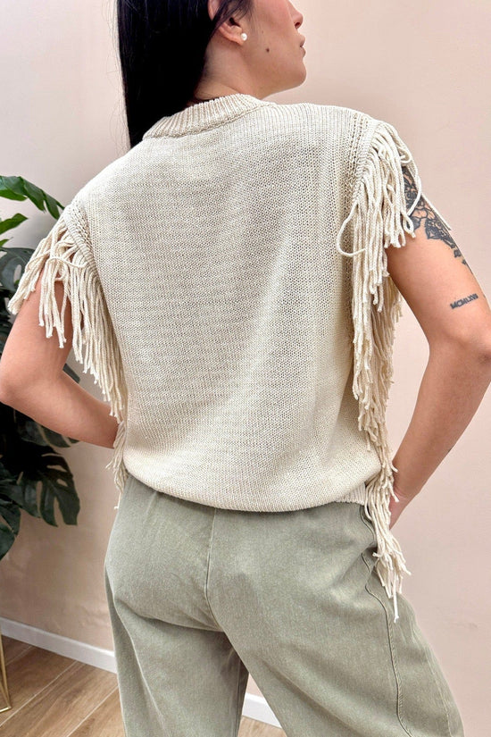 Gilet con frange - BURRO