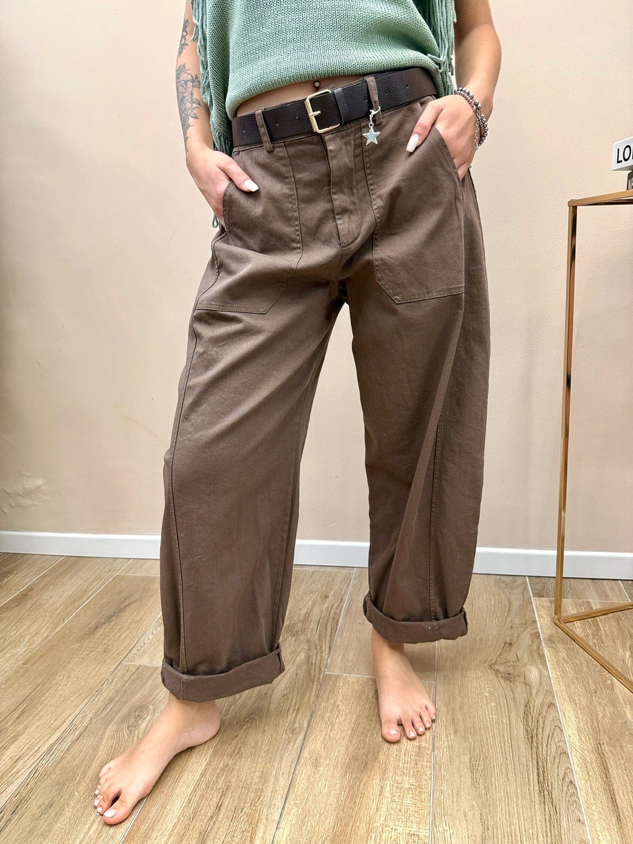 Pantalone baggy - MORO