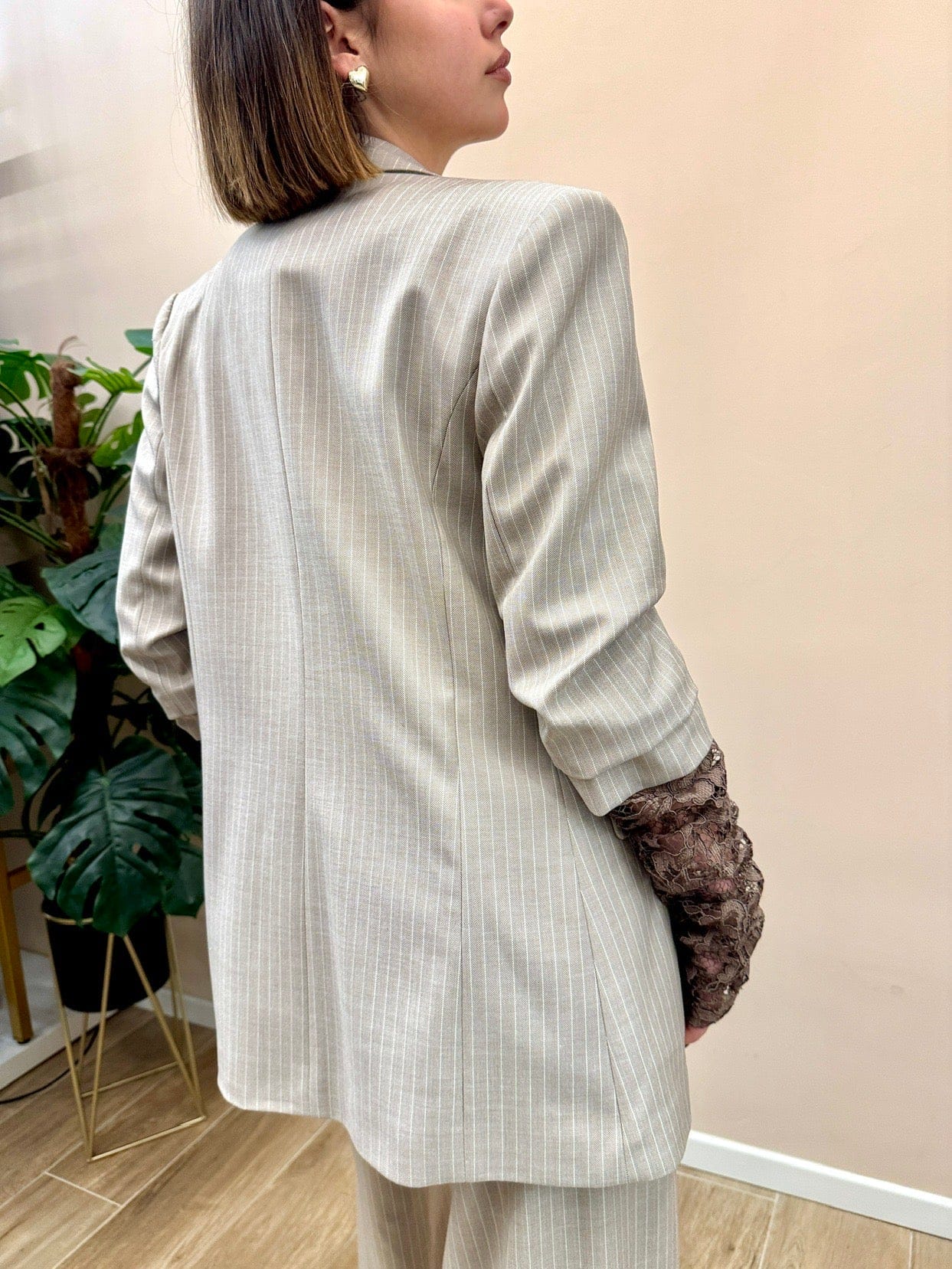 Giacca con pizzo - MORO