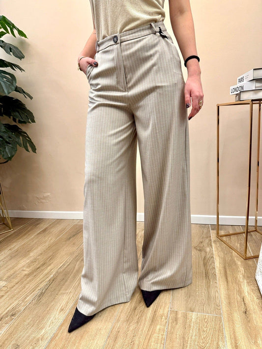 Pantalone gessato - MORO