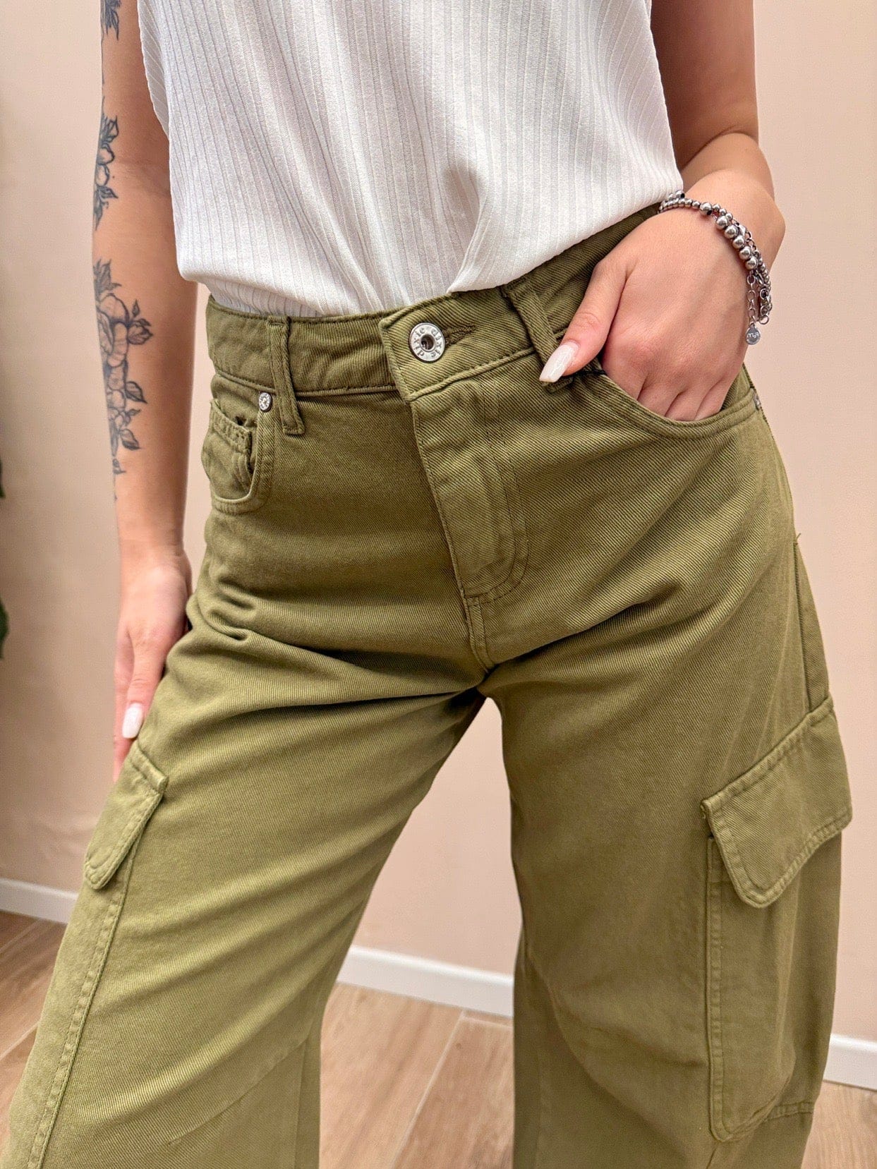 Pantalone cargo - MILITARE