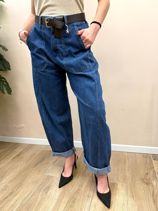 Jeans baggy - BLUE DENIM