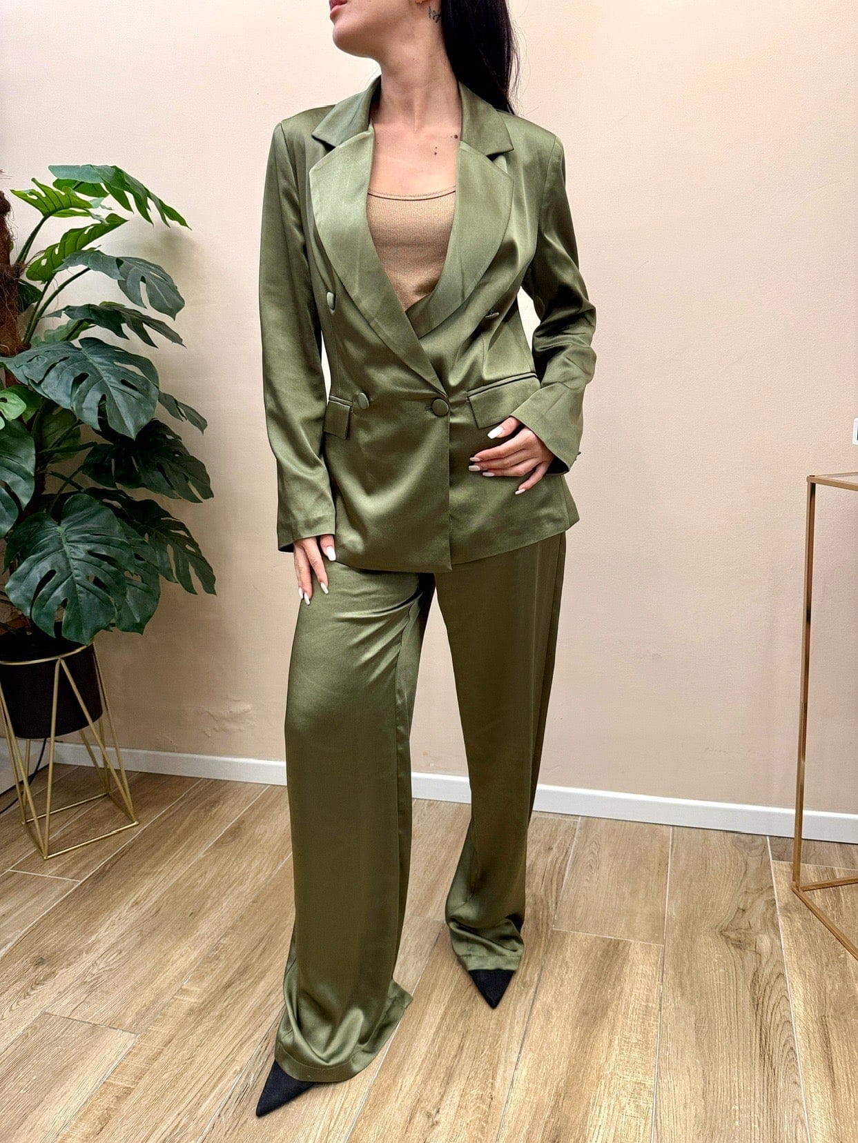 Pantalone in raso - MILITARE