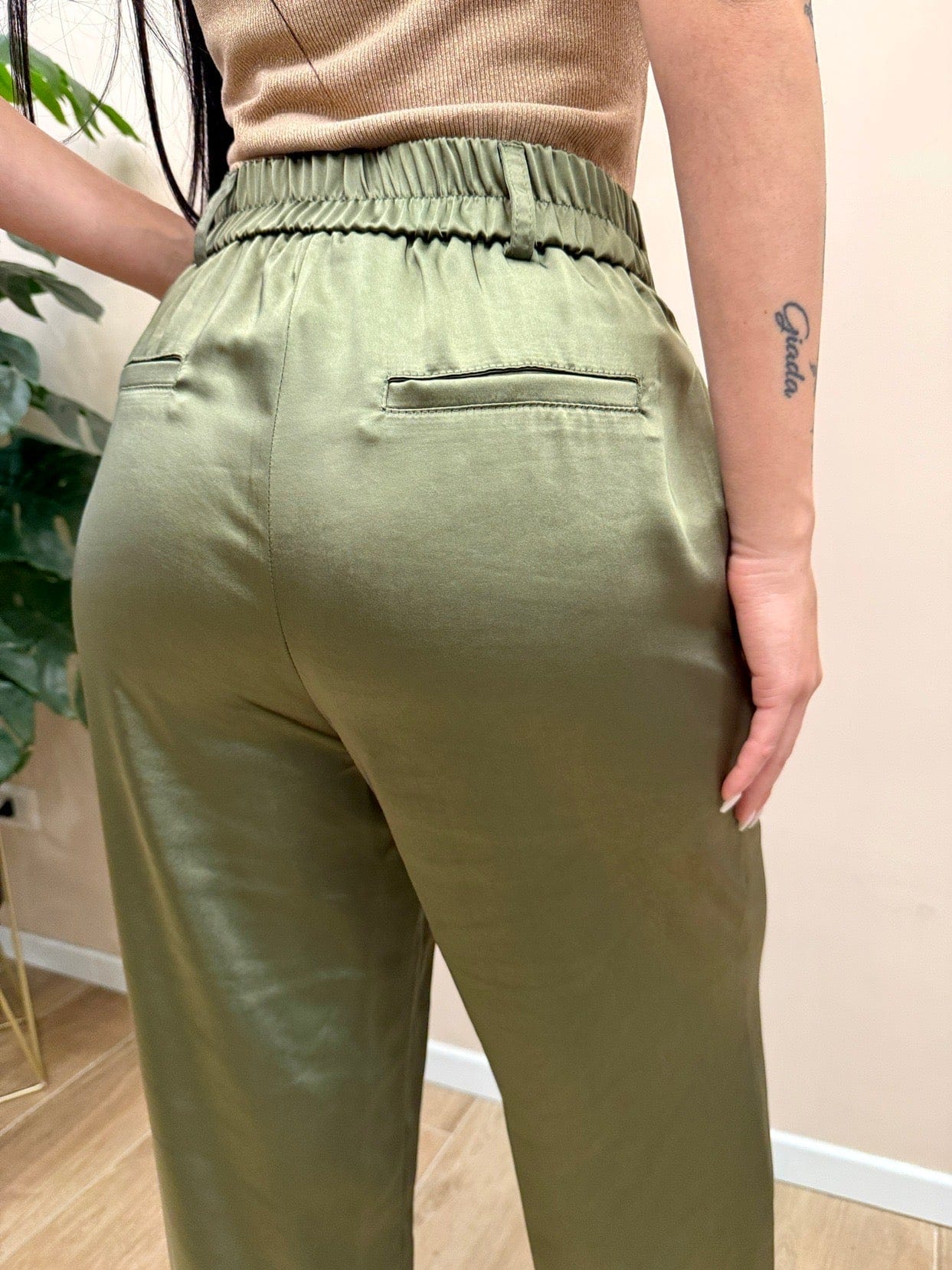 Pantalone in raso - MILITARE