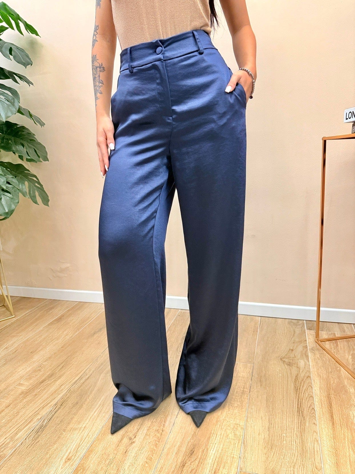 Pantalone in raso - BLU