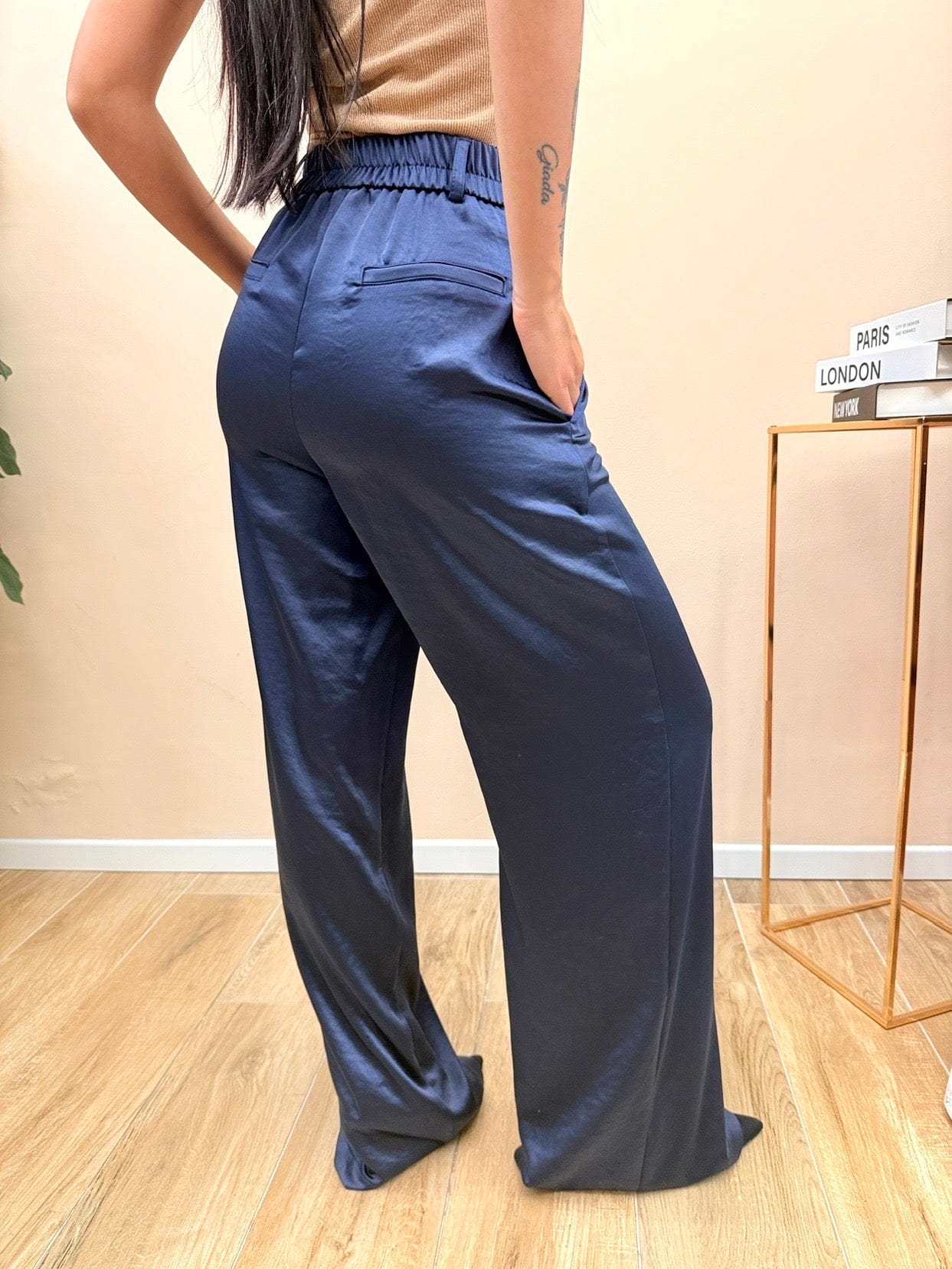 Pantalone in raso - BLU
