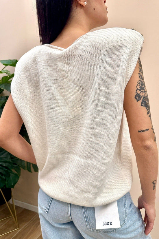 Gilet con strass - PANNA