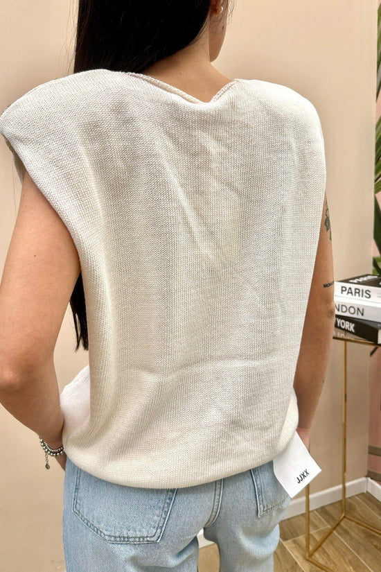 Gilet con strass - PANNA