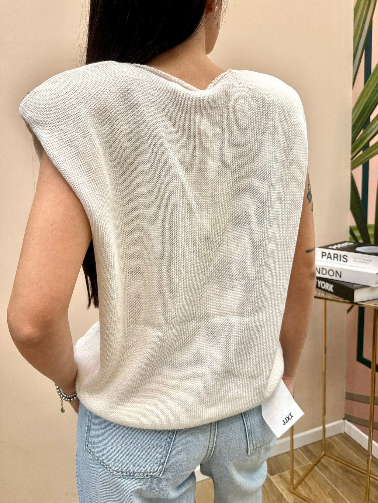 Gilet con strass - PANNA