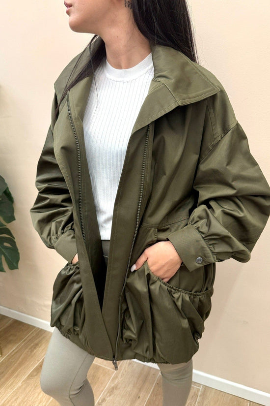 Bomber over tasche palloncino - MILITARE