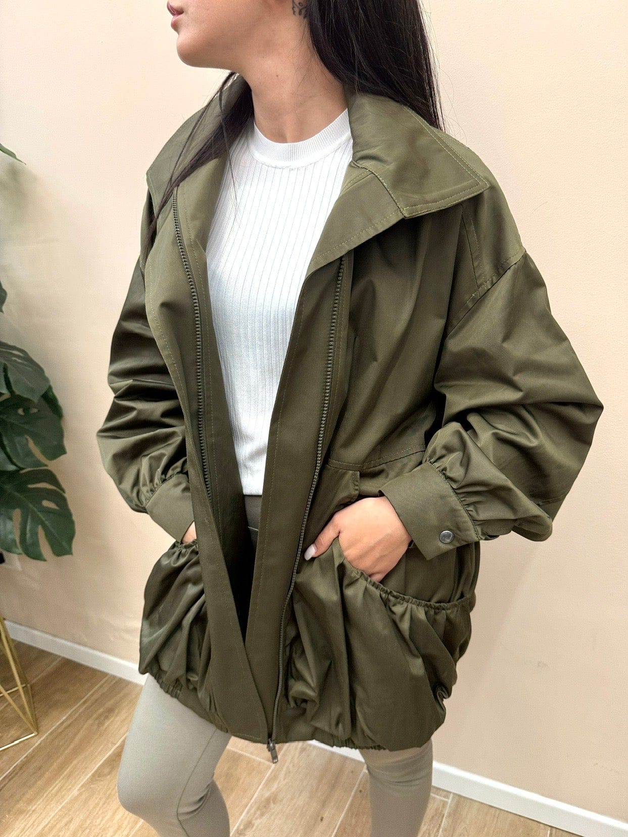 Bomber over tasche palloncino - MILITARE