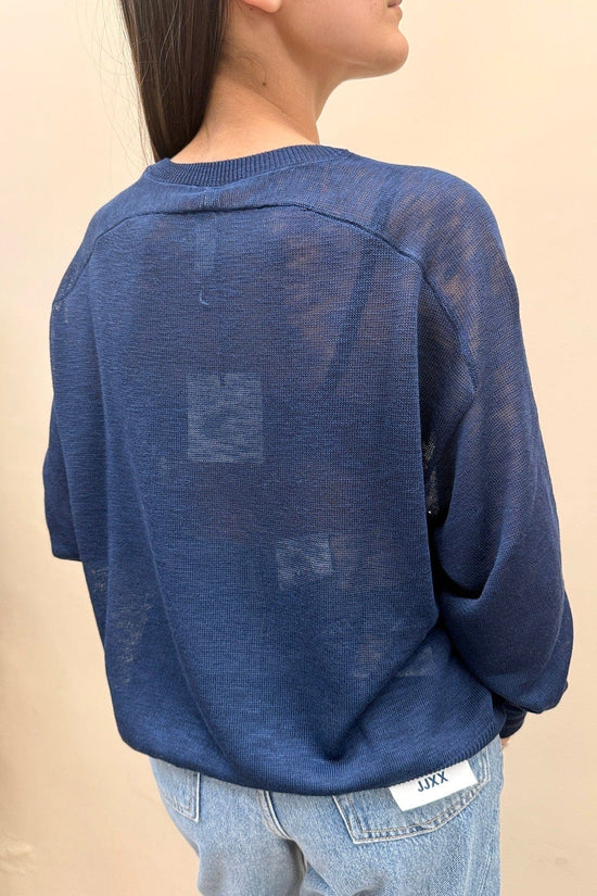 Maglia in filo di viscosa - BLU
