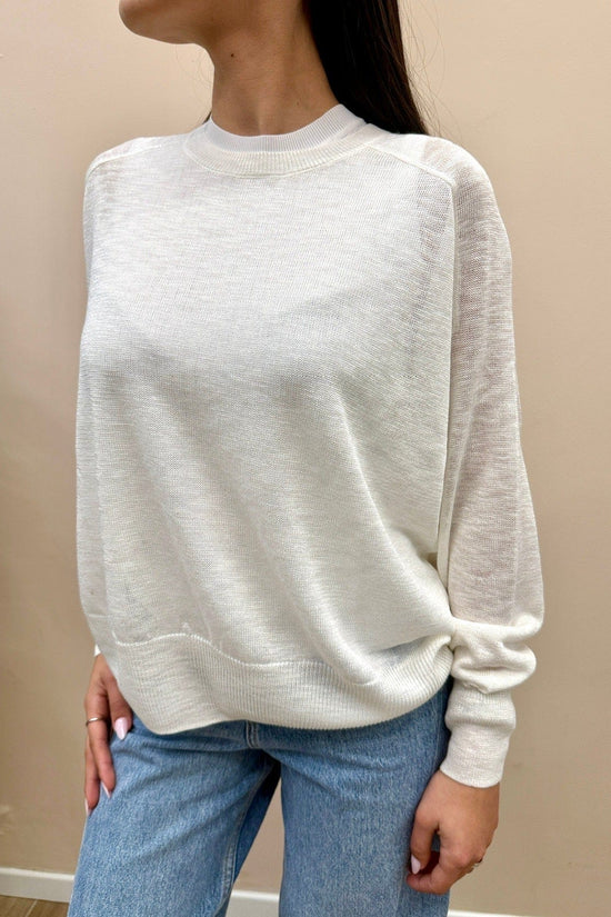 Maglia in filo di viscosa - PANNA